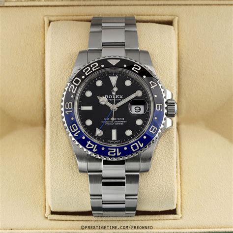 pre owned rolex gmt ii batman|rolex gmt master ii batgirl.